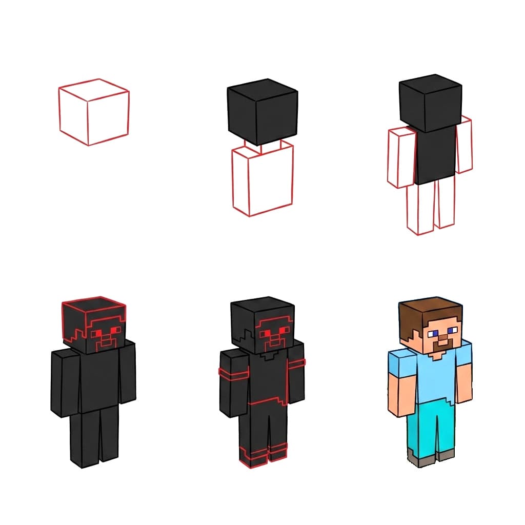 Minecraft teline piirustus