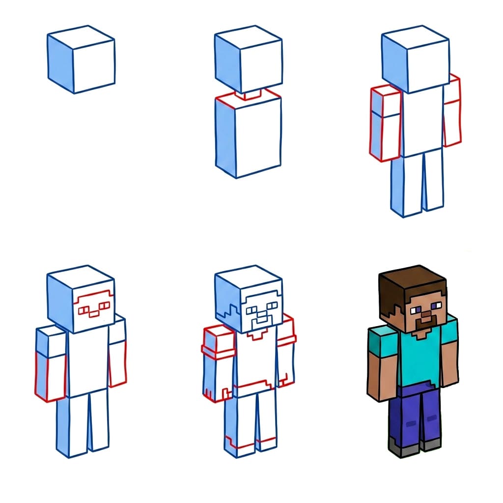 Minecraft tulostettava piirustus