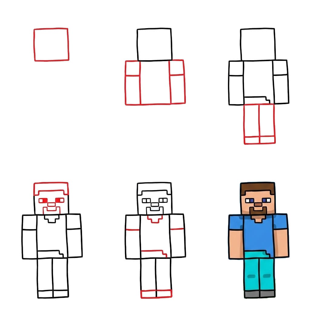 Minecraftin ilmainen piirtäminen piirustus