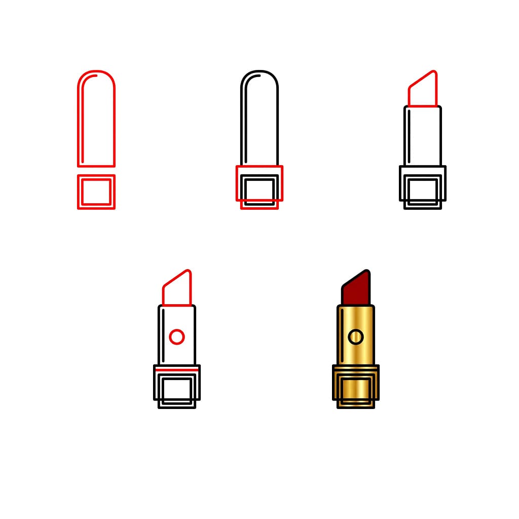 Pieni huulipuna piirustus