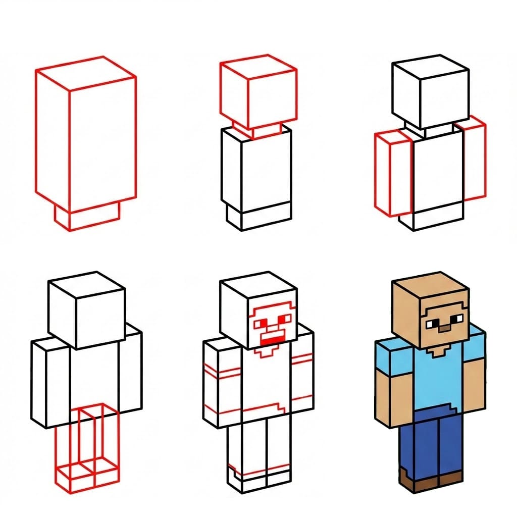 Siistiä Minecraftia piirustus