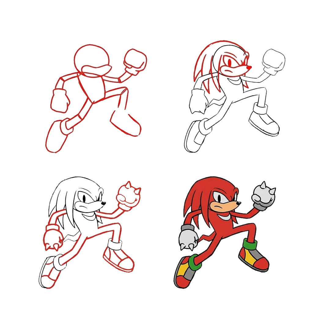 Vahvat Knuckles piirustus