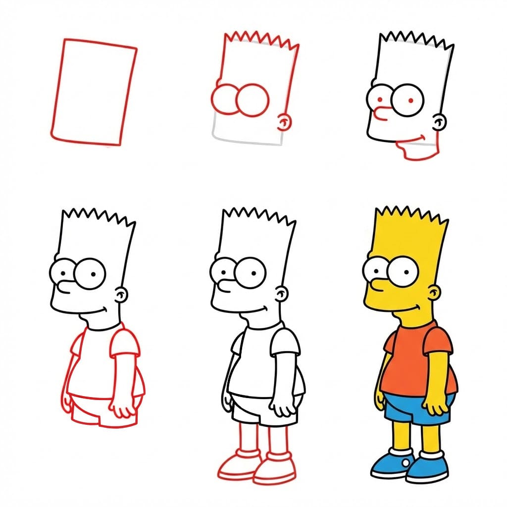 Bart Simpson ilmaiseksi piirustus