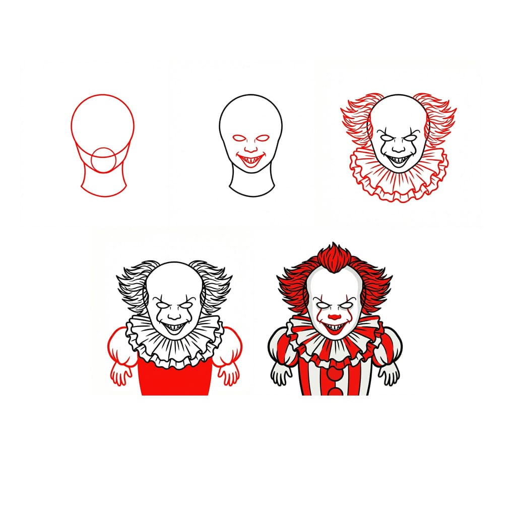 Iso pää Pennywise piirustus