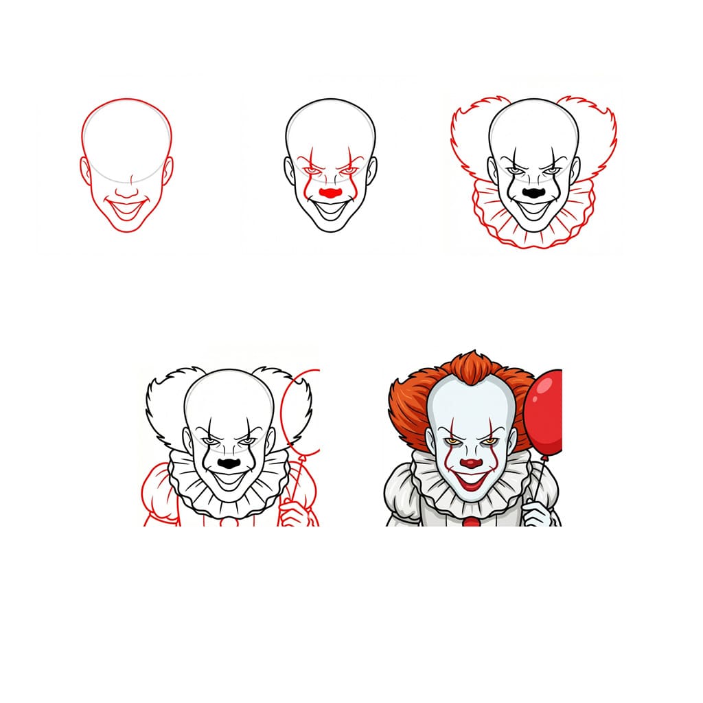 Pennywise elokuvasta piirustus