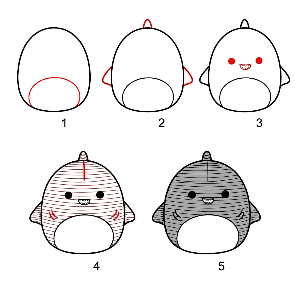 Squishmallows Gordon piirustus