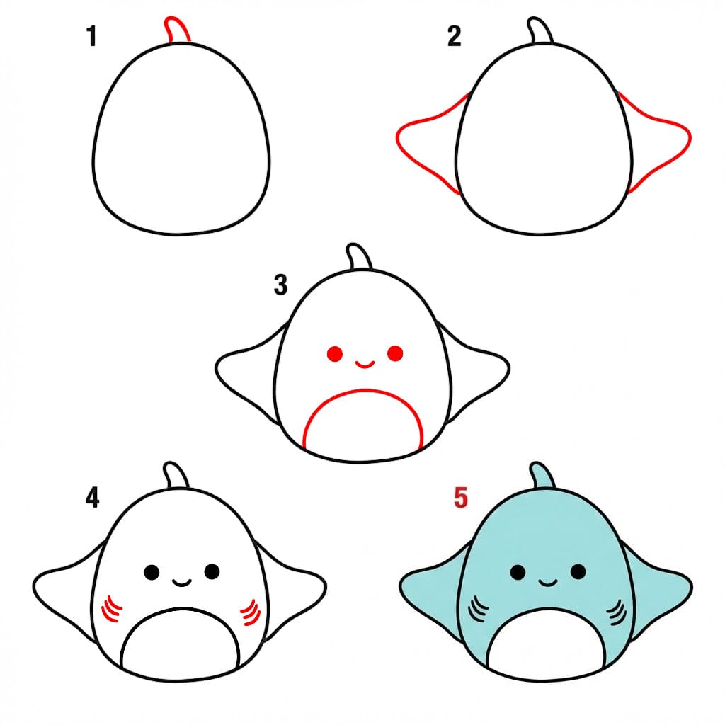 Squishmallows Maggie piirustus