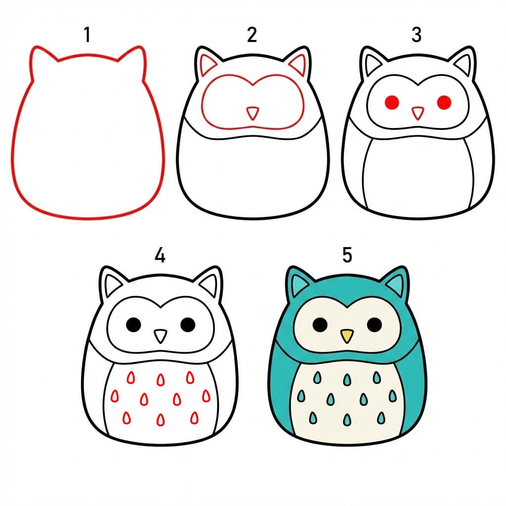 Squishmallows Winston piirustus