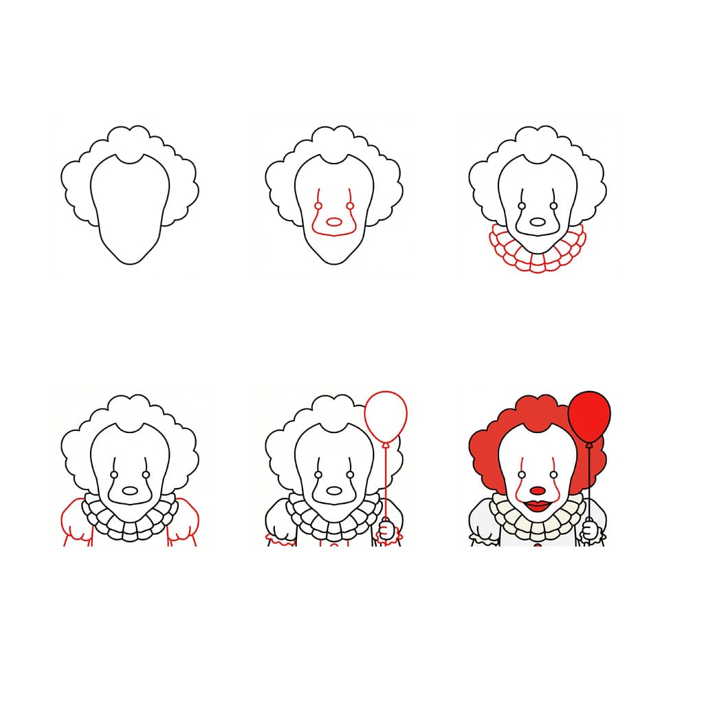 Tumma Pennywise piirustus
