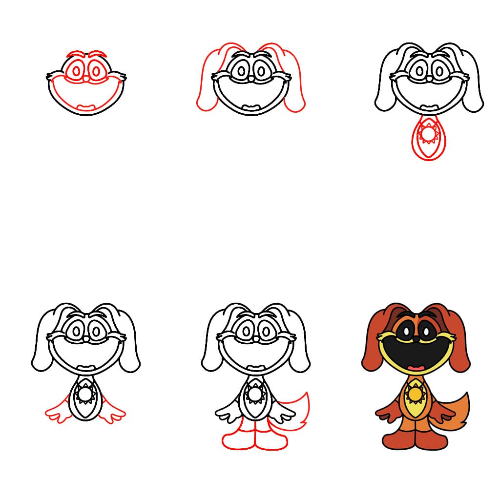 Erittäin Helppo DogDay piirustus