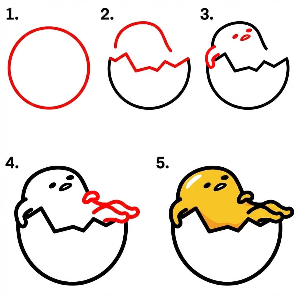 Gudetama kuva piirustus