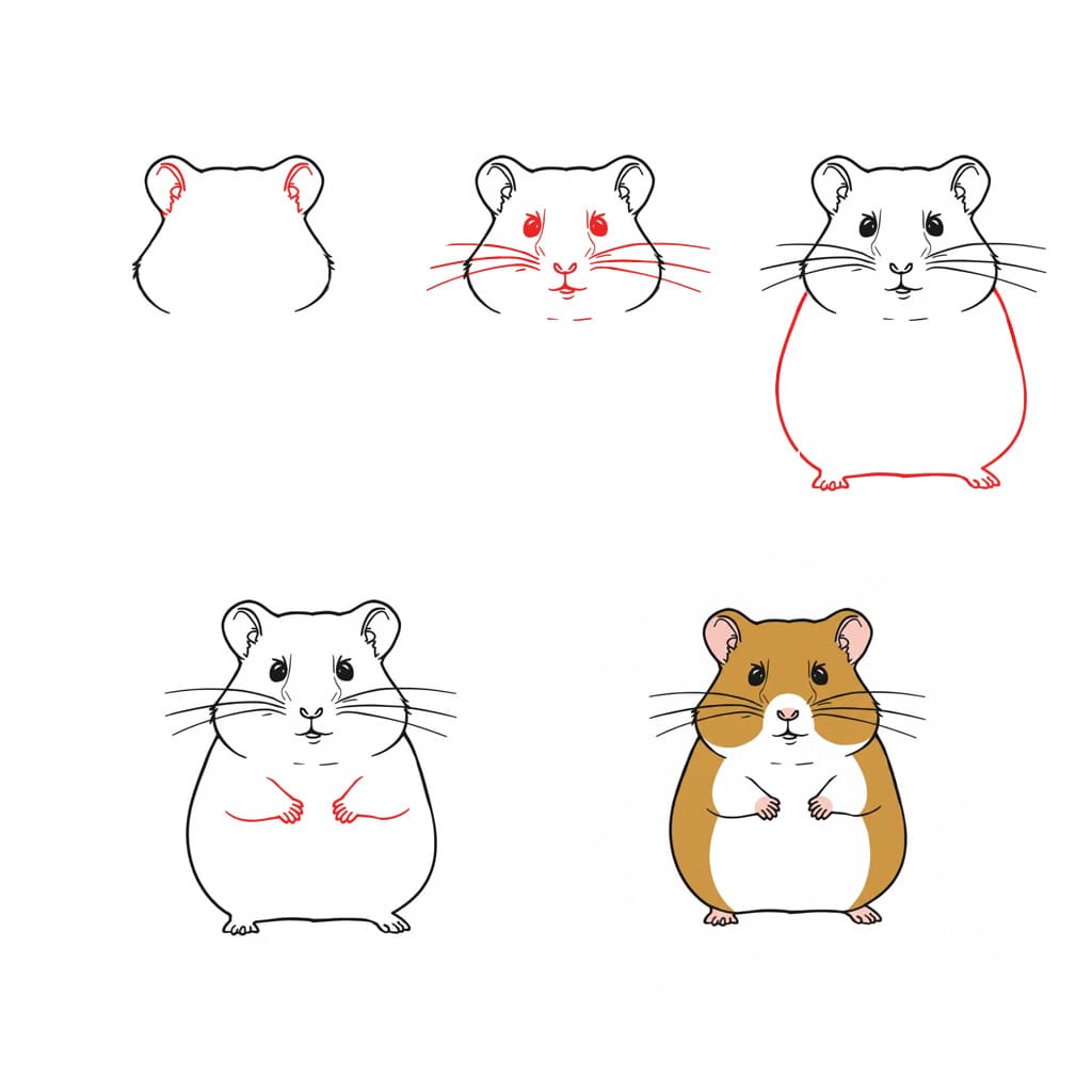 Hamsterit piirustus
