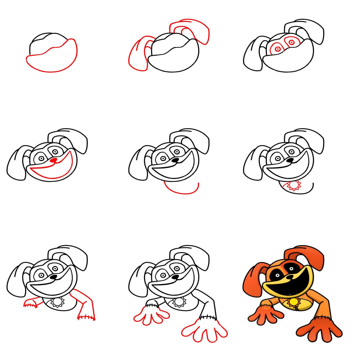 Ryömivä DogDay piirustus