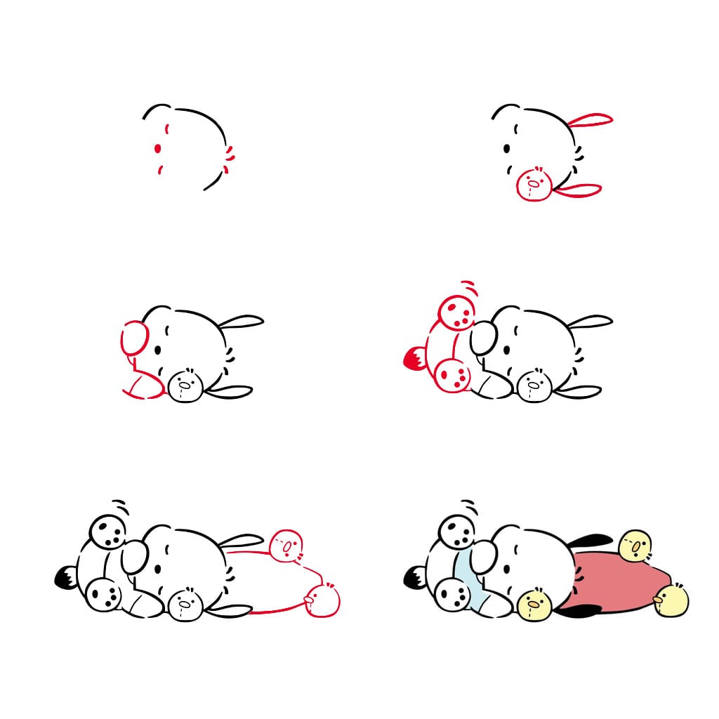 Ihastuttava Pochacco piirustus