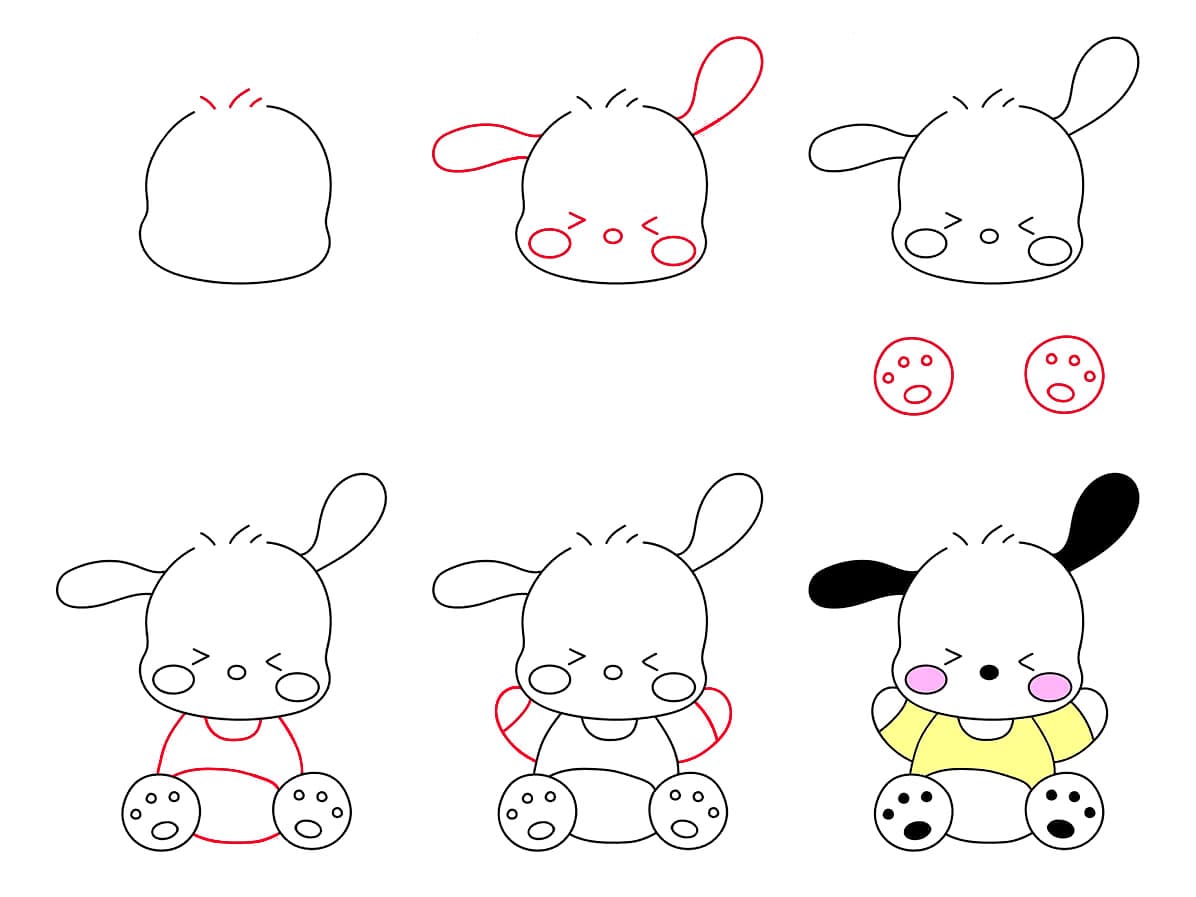 Leikkisä Pochacco piirustus