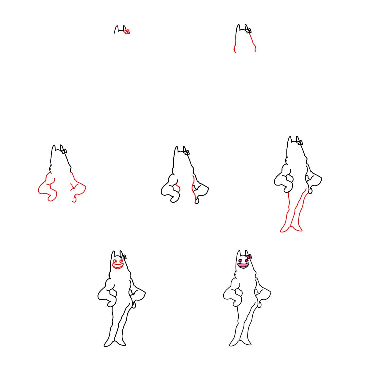 Banbaleena hymyilee piirustus