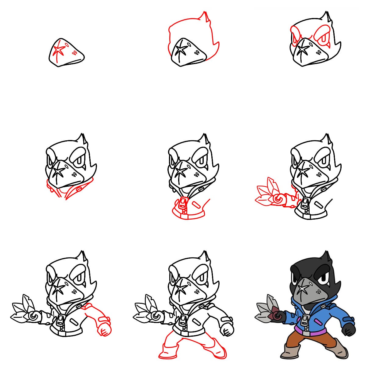 Crow Brawl Stars piirustus