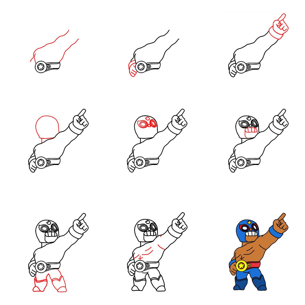 El Primo Brawl Stars piirustus