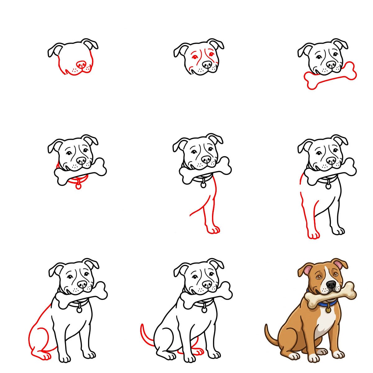 Luullinen pitbull piirustus