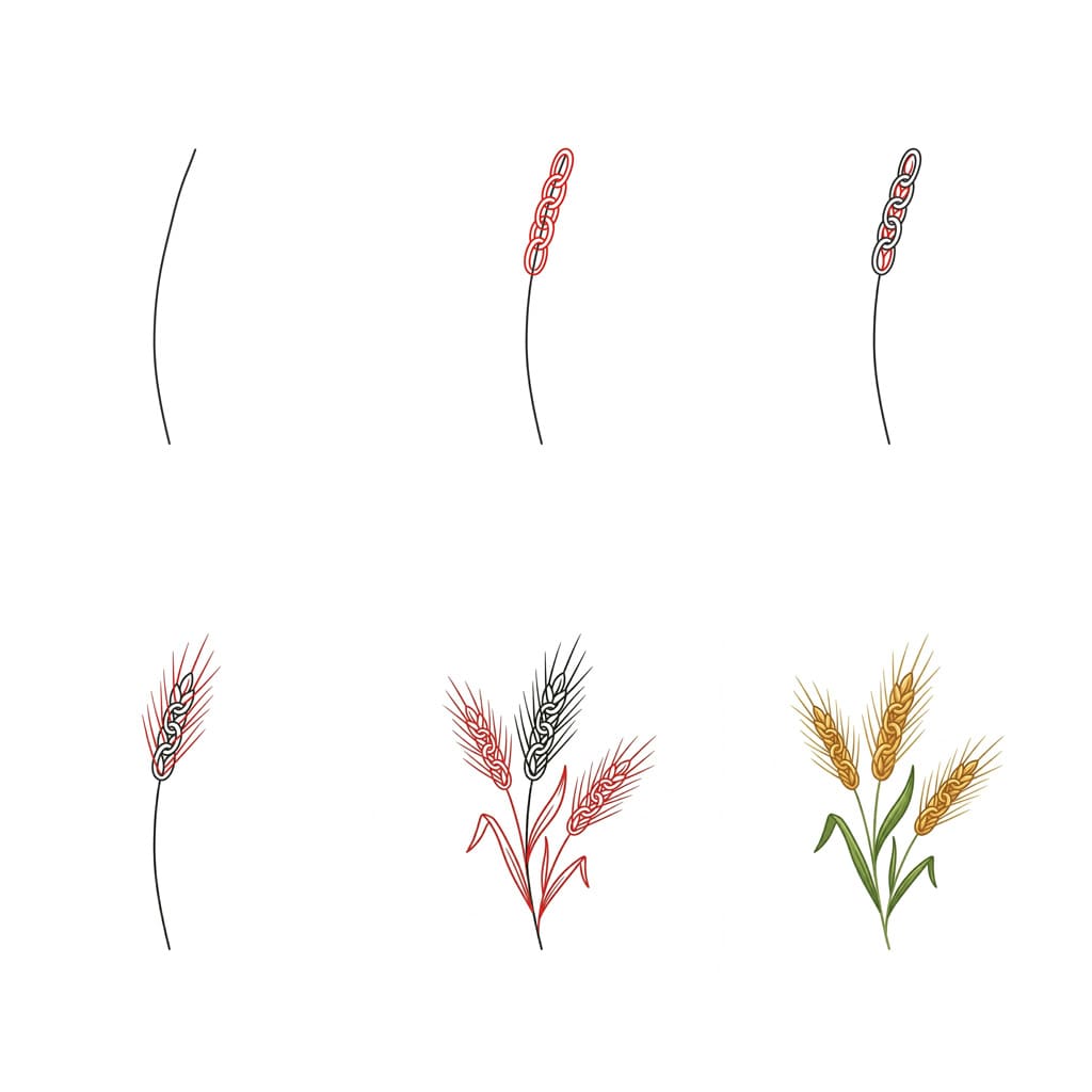 Pieni vehnä piirustus