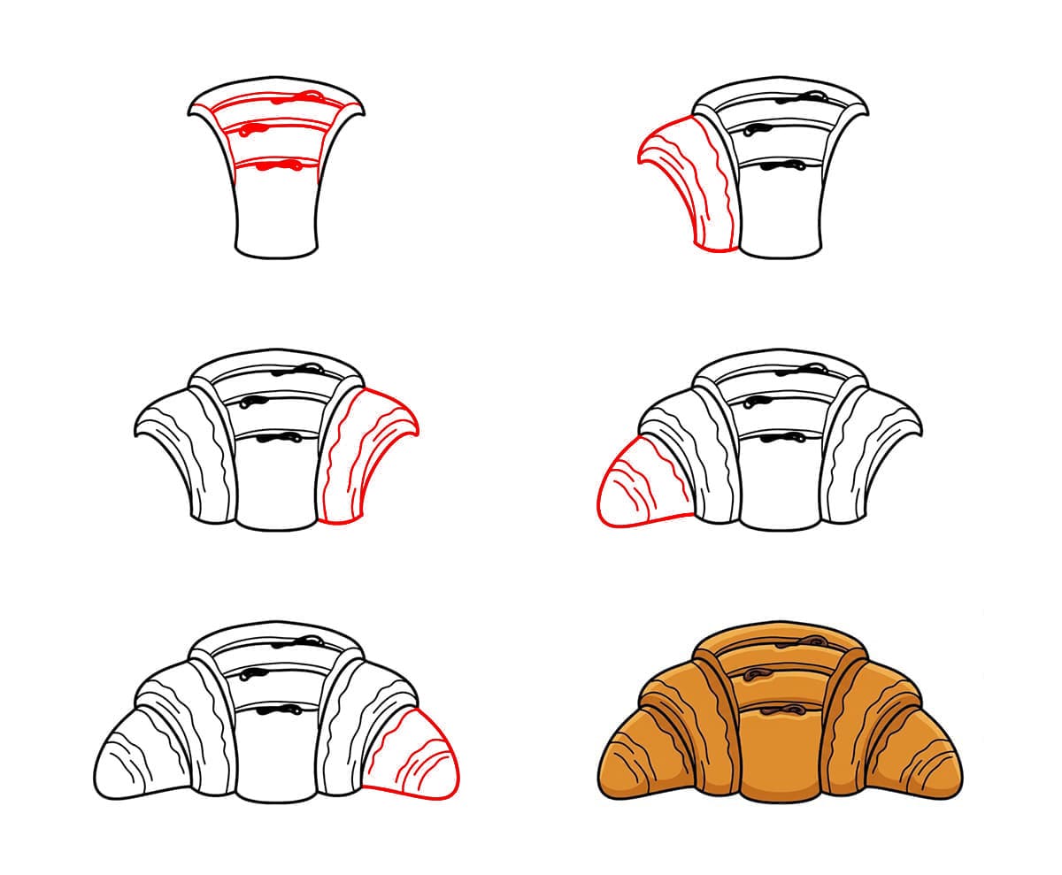 Suklaacroissant piirustus