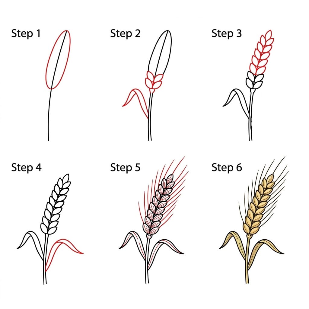 Vehnäkäyrä piirustus