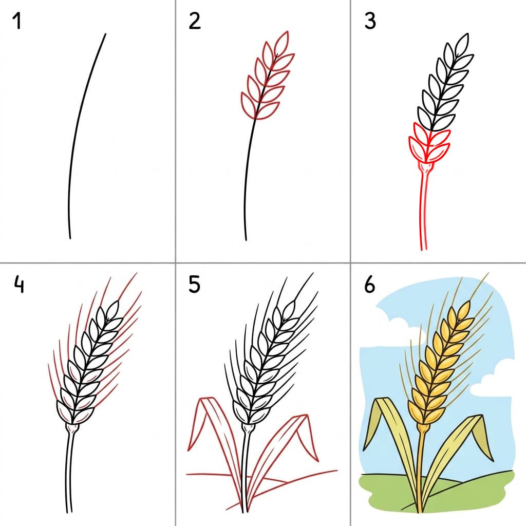 Vehnäpelto piirustus