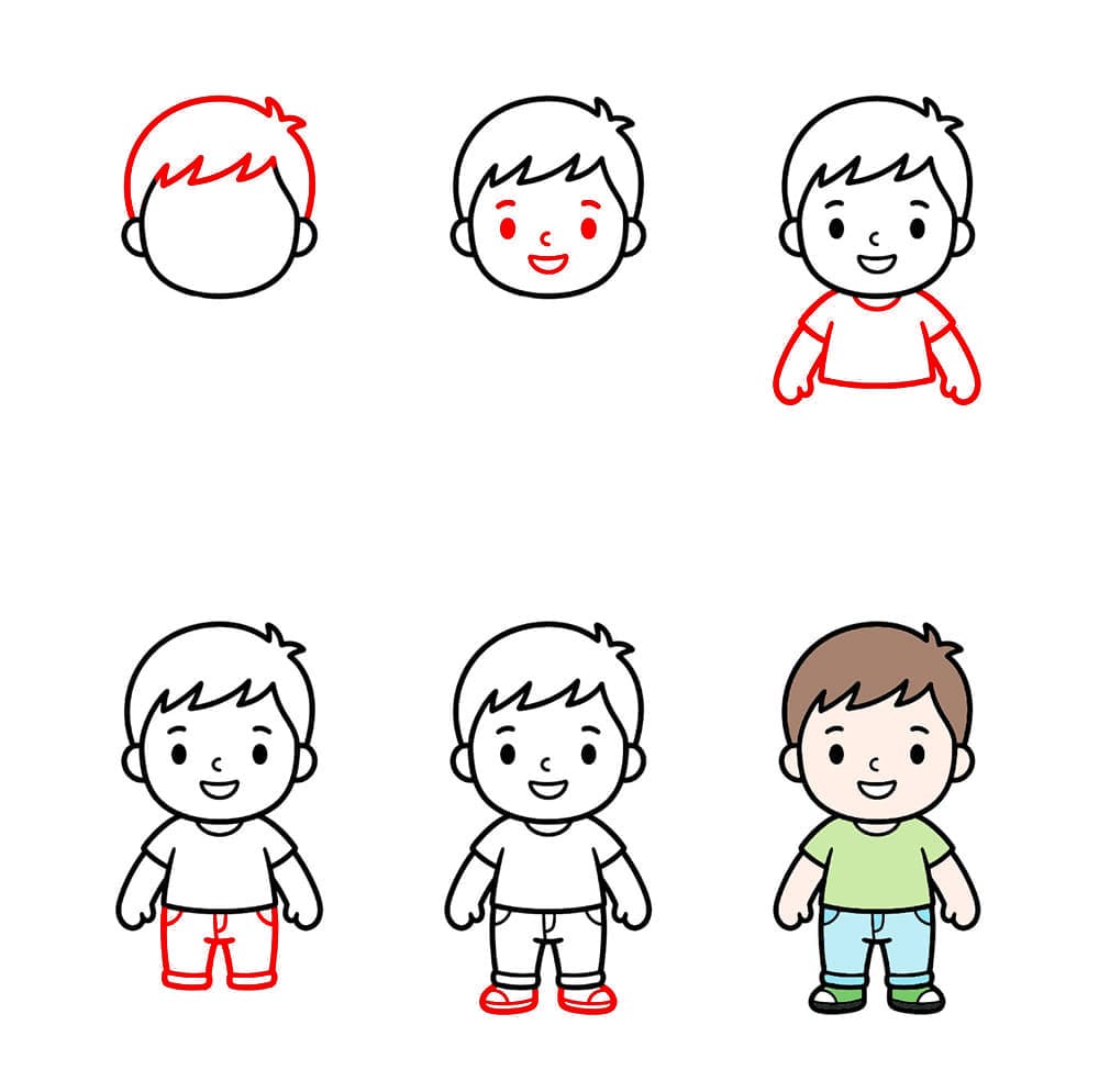 Chibi mies piirustus