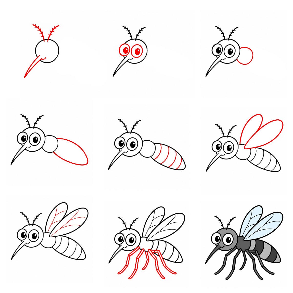 Hyttyskuva piirustus