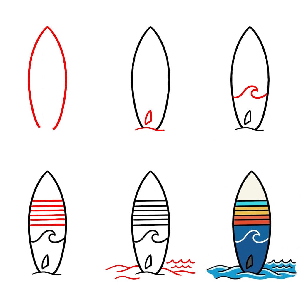 Meriaaltosurffilauta piirustus