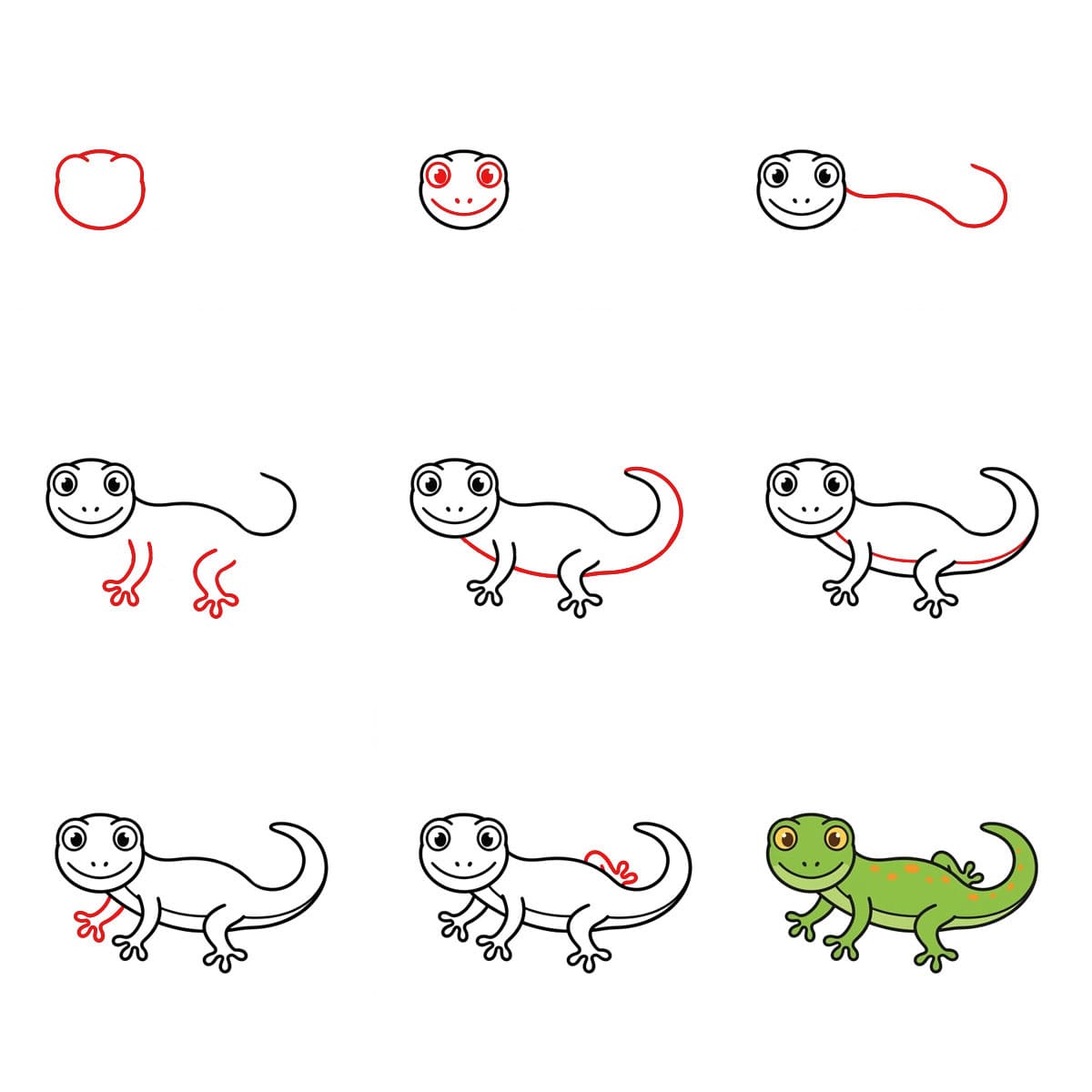 Vainioiva gekko piirustus