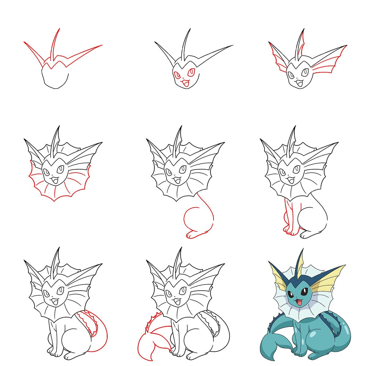 Vaporeon piirustus