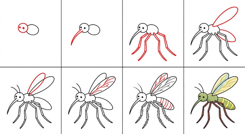 Yksi hyttynen piirustus