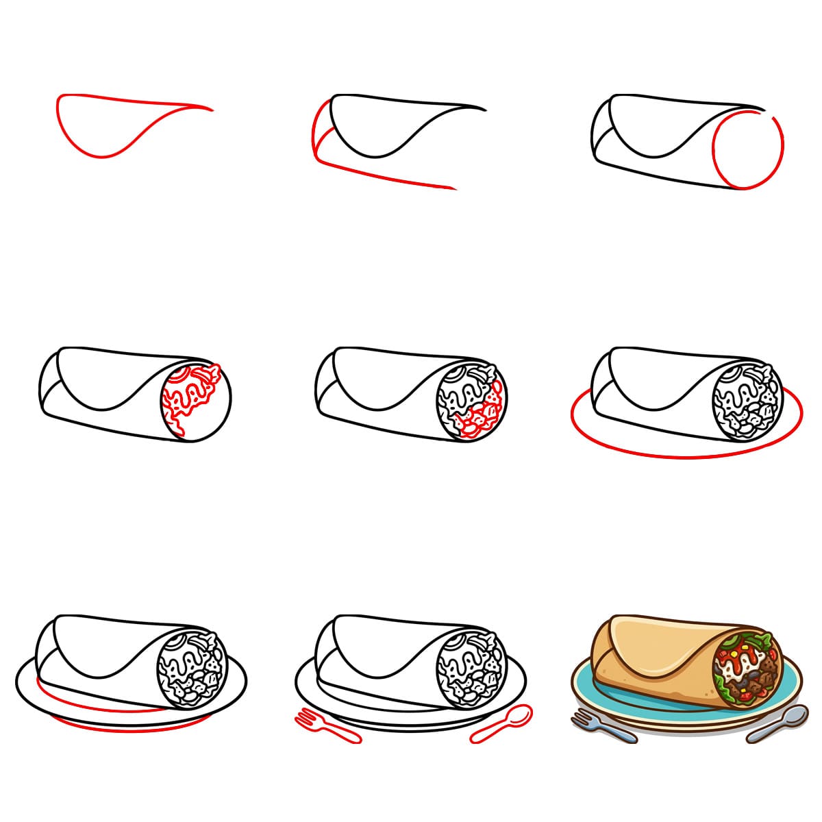 Burrito kuva ilmainen piirustus