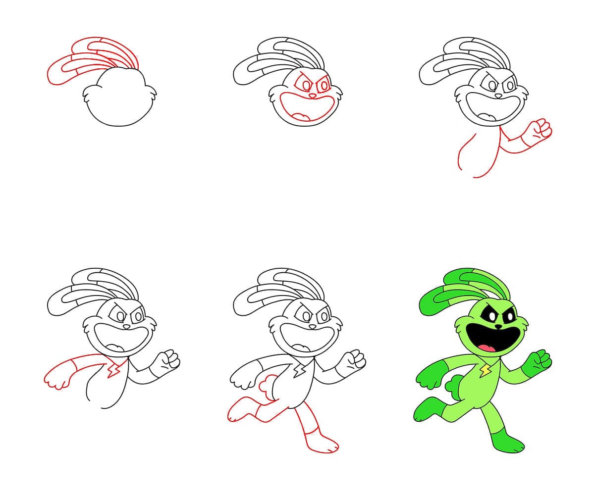 Hoppy Hopscotch Smiling Critters piirustus