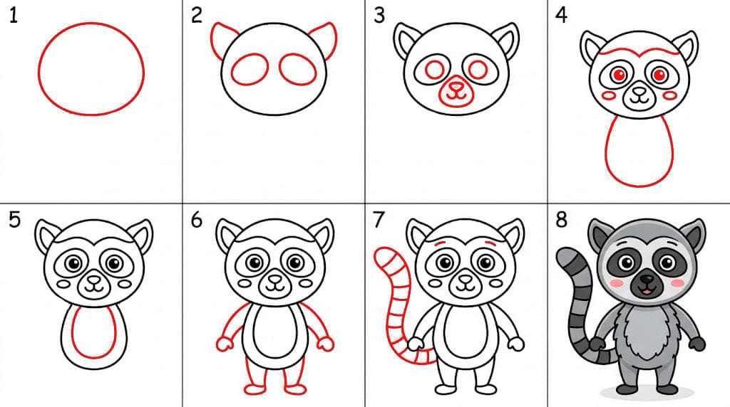 Ilmainen lemuri piirustus