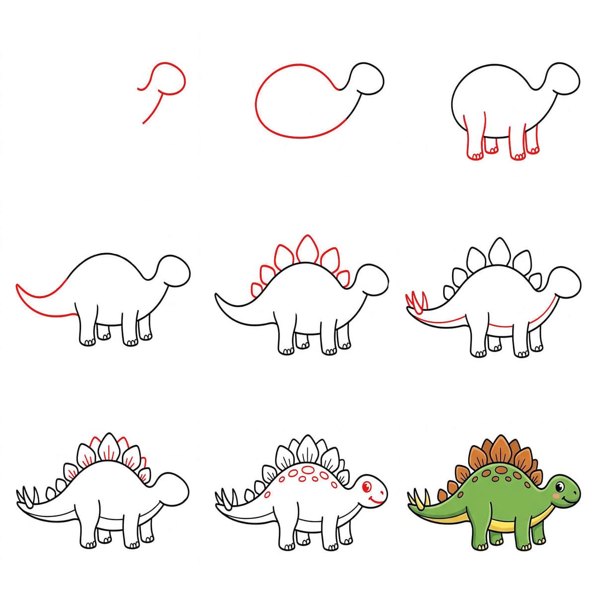 Ilmainen Stegosaurus piirustus