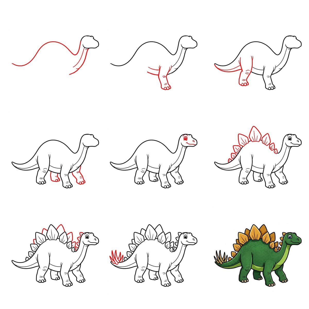 Stegosaurus piirustus