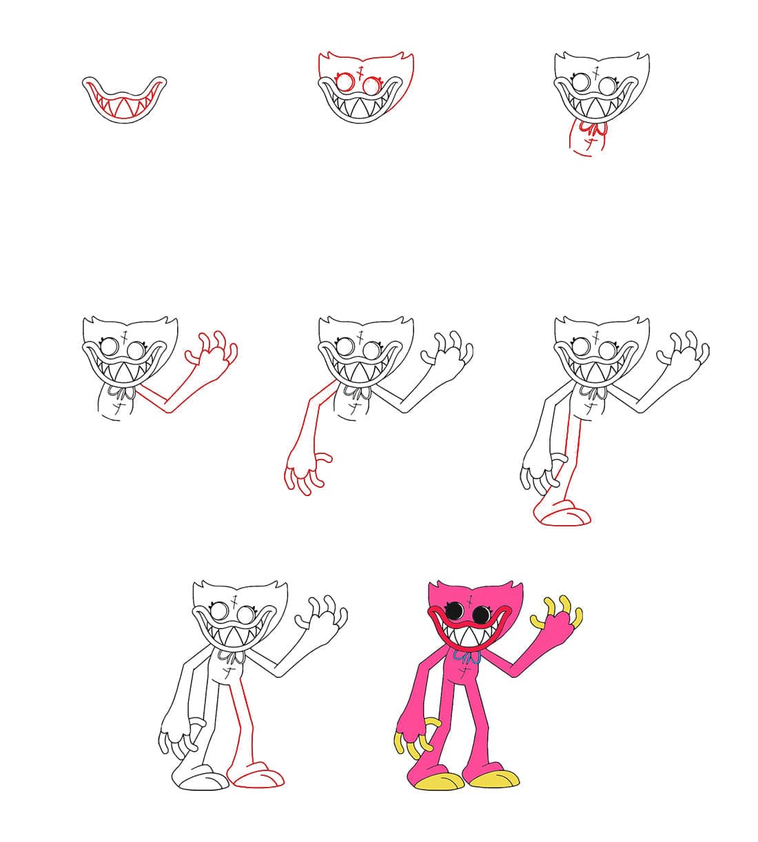 Pelottava Kissy Missy piirustus