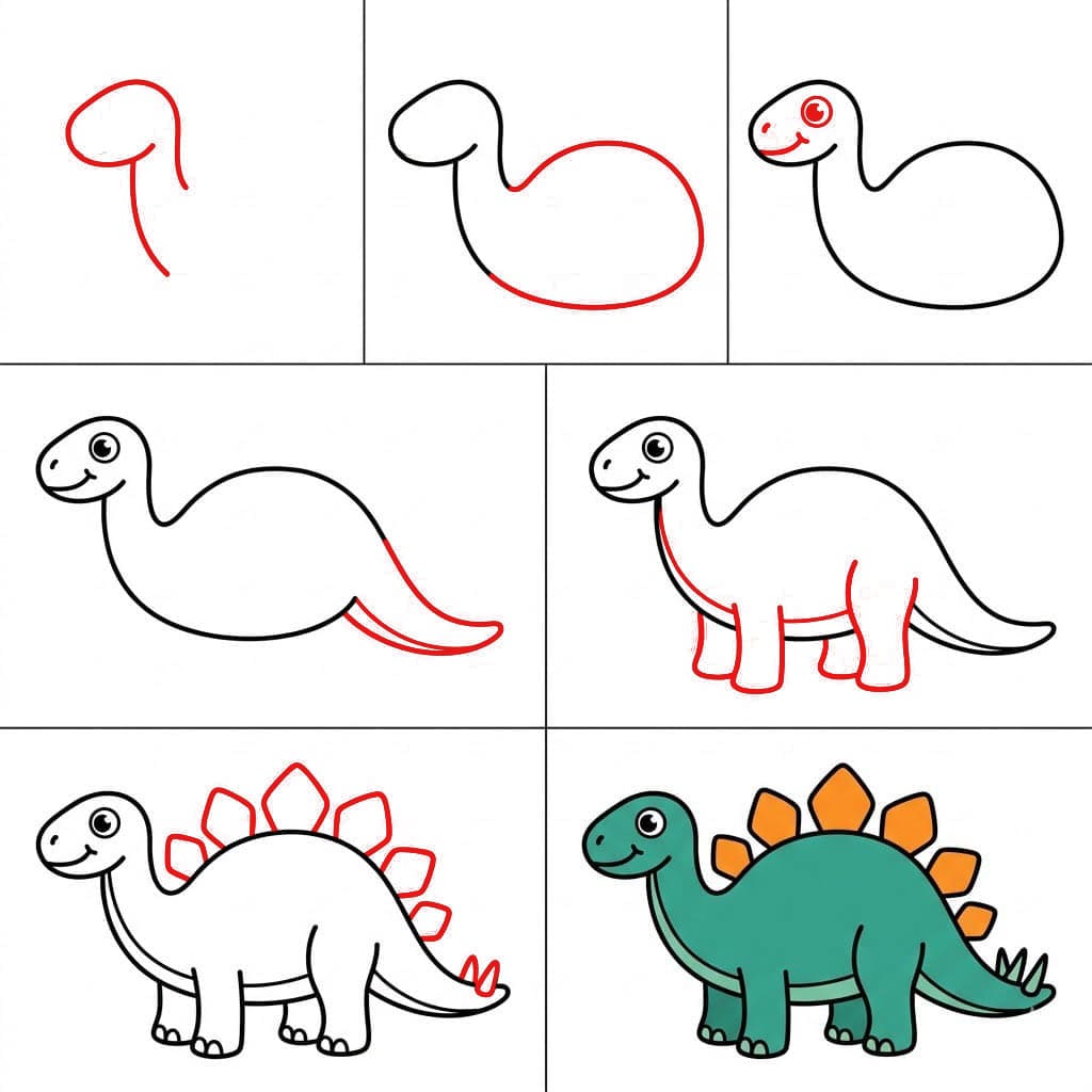 Sininen Stegosaurus ilmainen piirustus