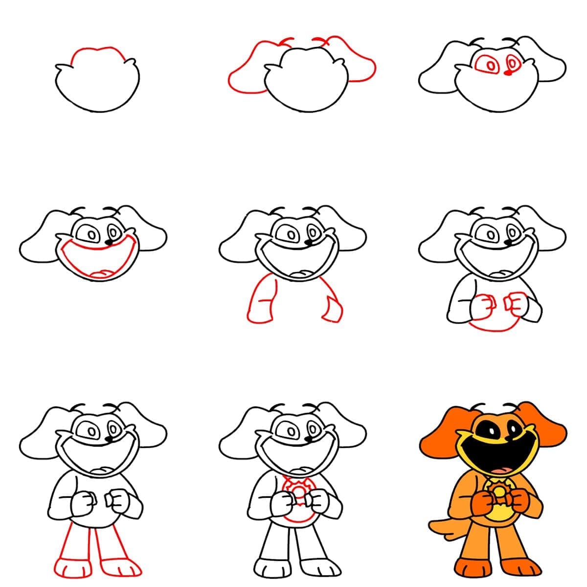 Smiling Critters Dogday piirustus