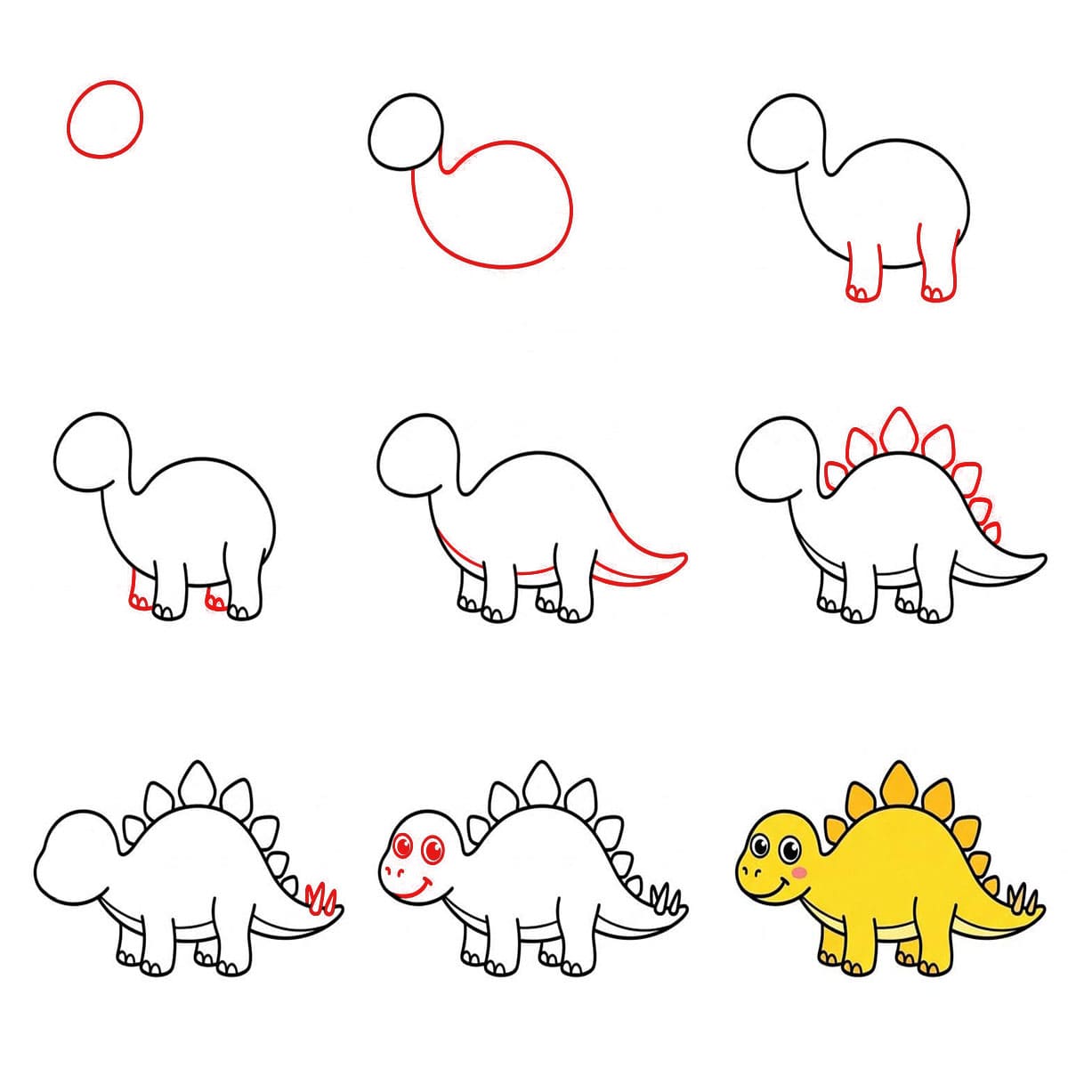 Stegosaurus dinosaurus piirustus