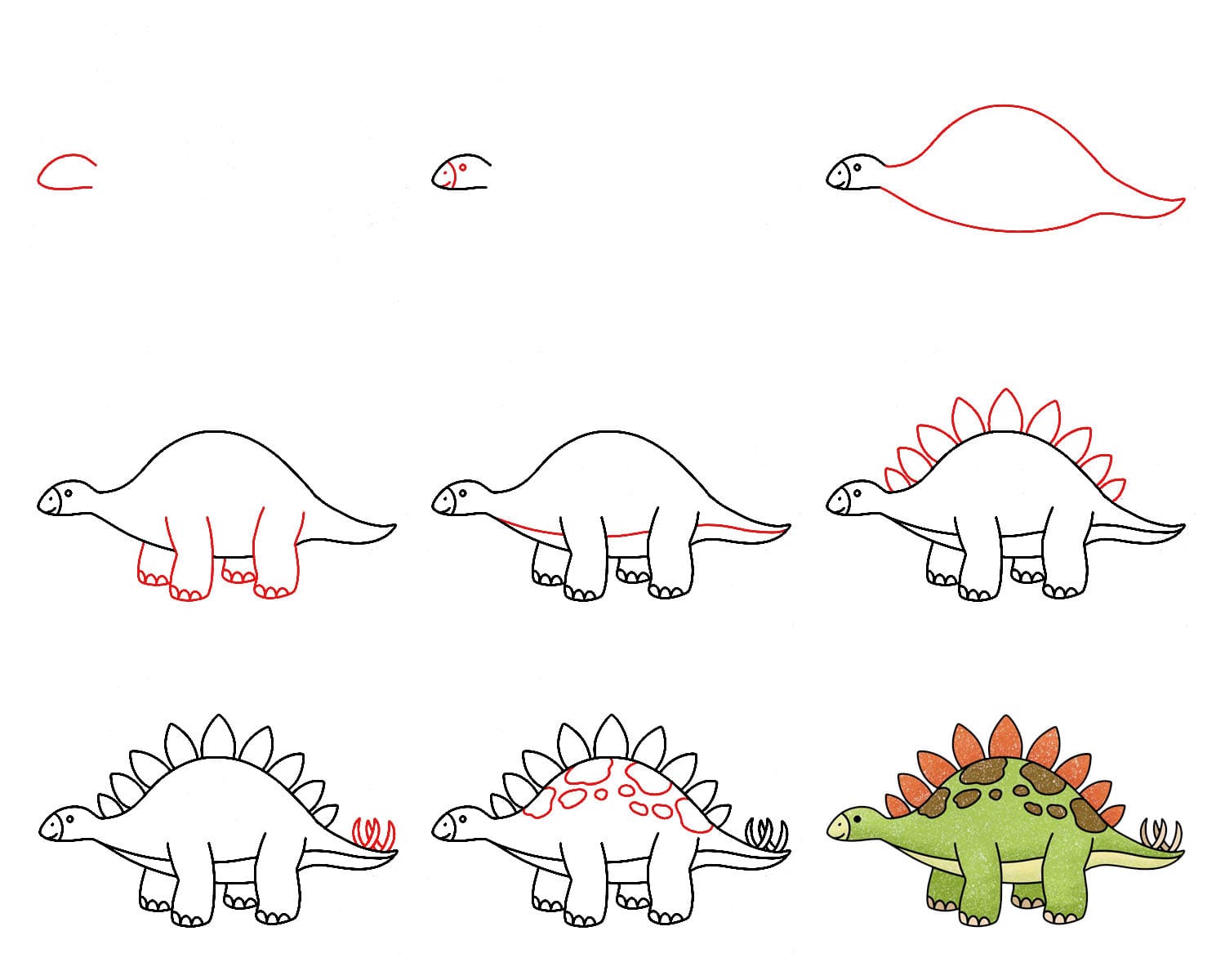 Stegosaurus ilmainen kuva piirustus