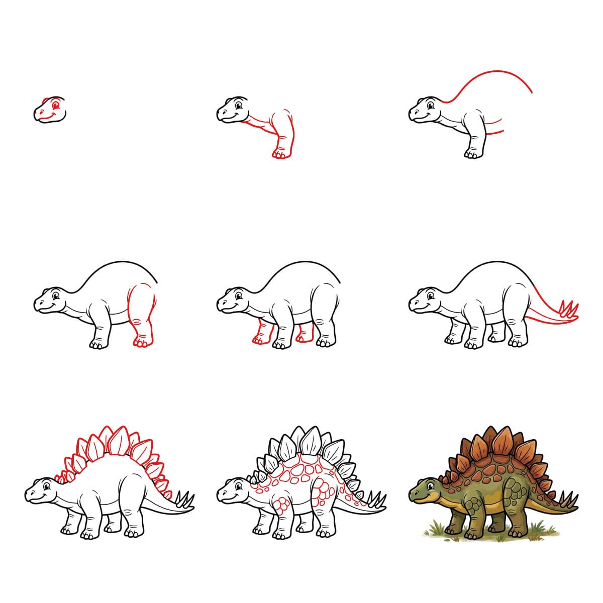 Vanha Stegosaurus piirustus