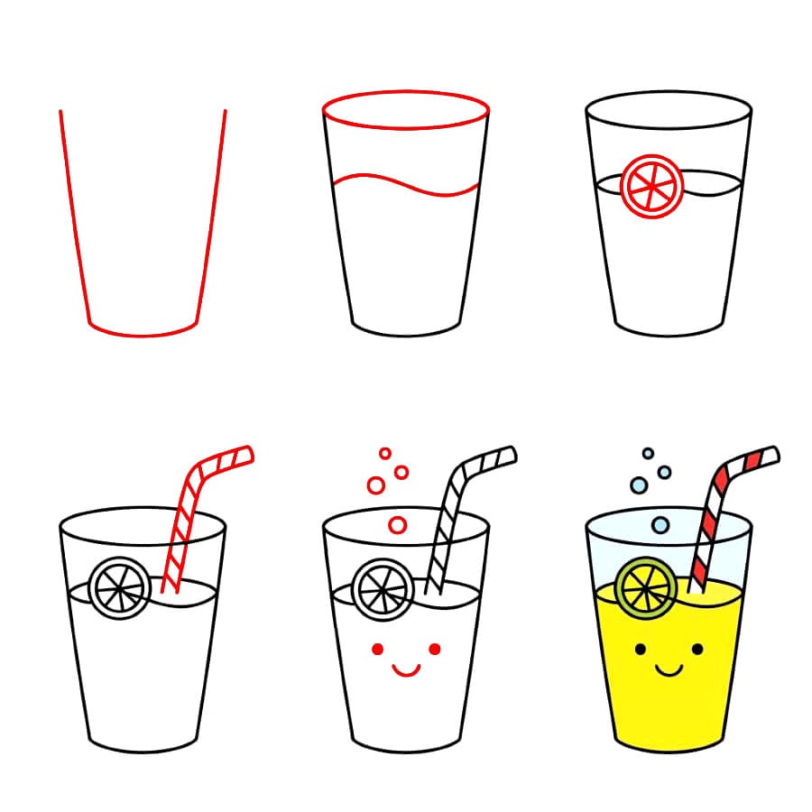 Helppo limonadilasi piirustus