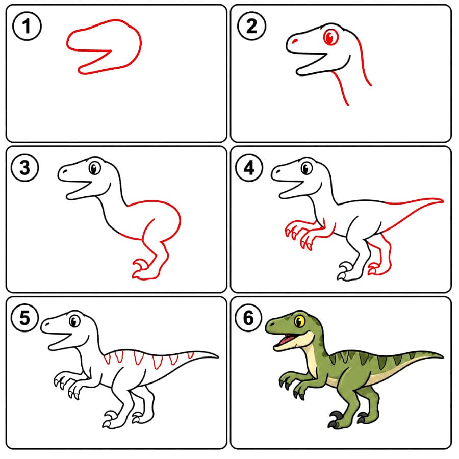 Ilmainen Velociraptor piirustus