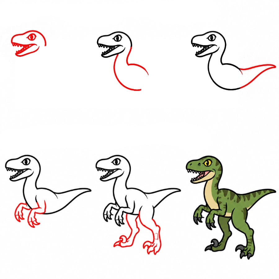 Velociraptor piirustus