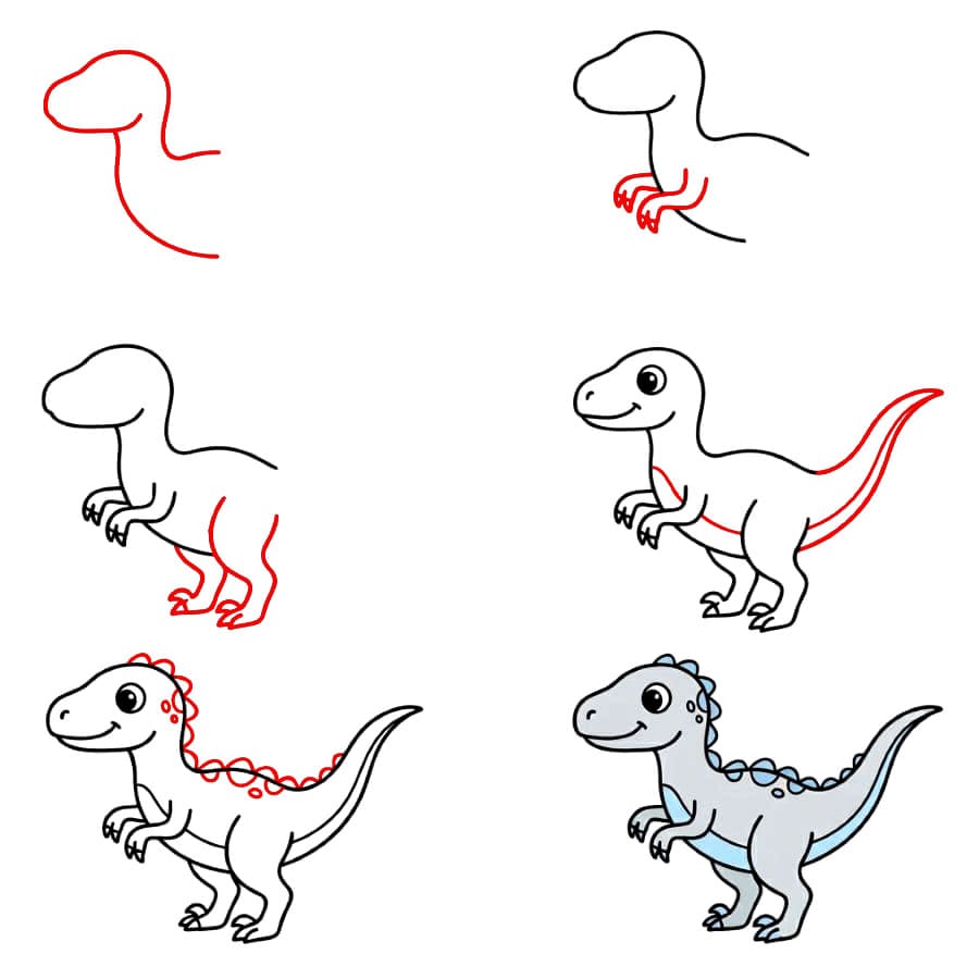 Vauva Velociraptor piirustus