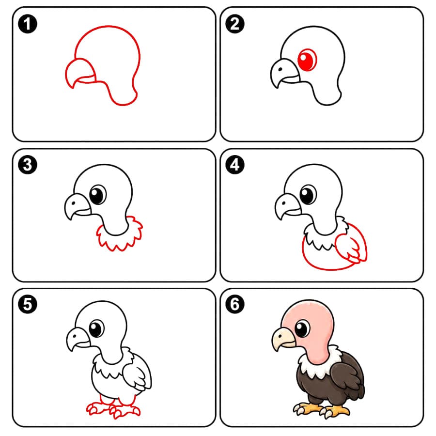 Chibi korppikotka piirustus