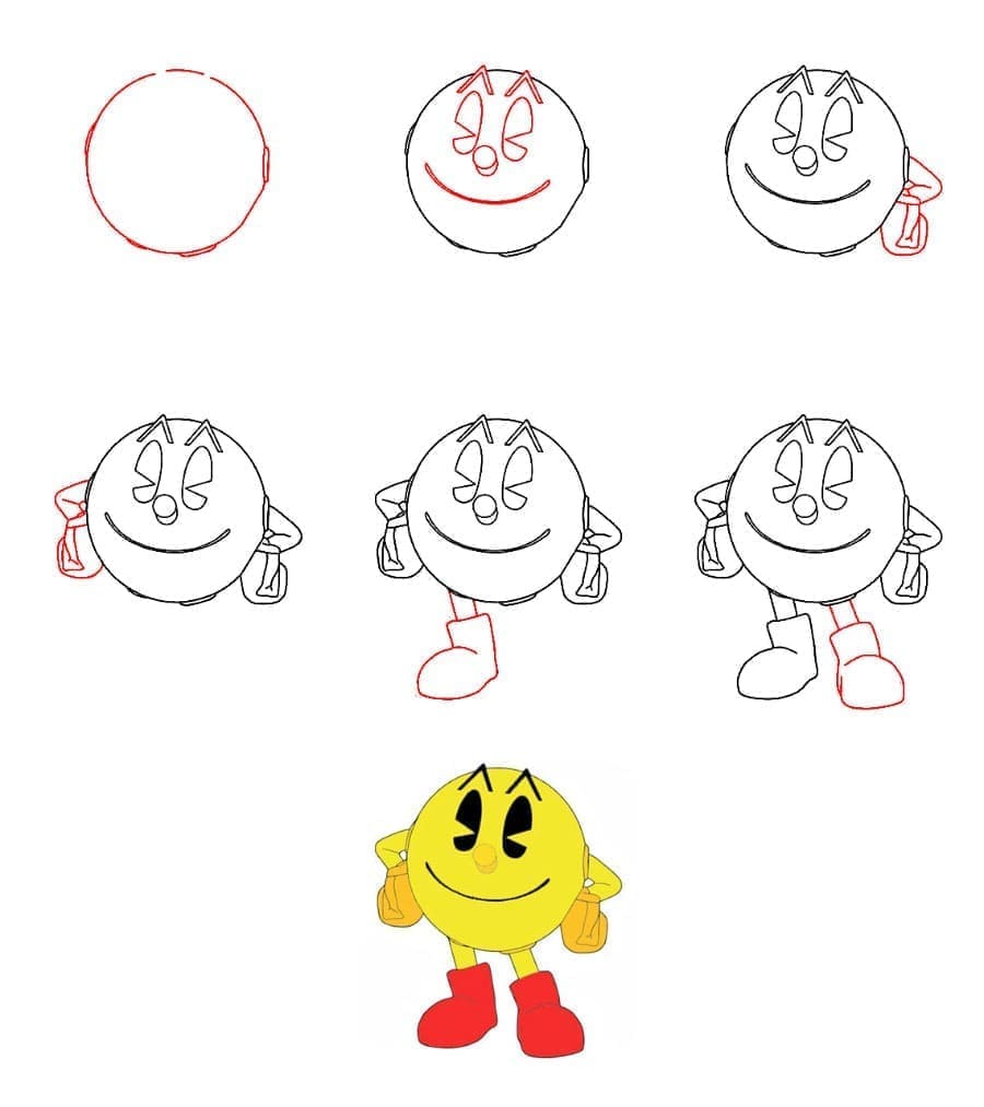 Klassinen Pac-Man piirustus